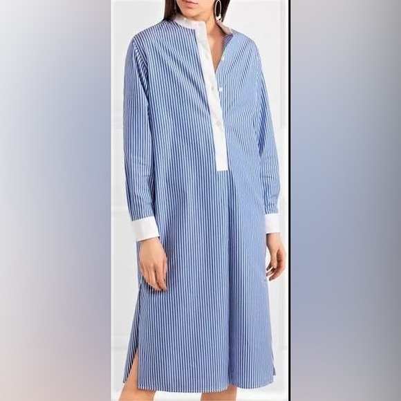 tory burch blue and white dress Pre-owned TORY BURCH Off white Blue Tyedye Size 4 Short Sleeve Dress